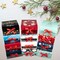 Christmas Gift Boxes with Lids, 6 Pack Gift Boxes and Red Ribbon Christmas Themed Pattern Small Gift Boxes for Christmas Presents Gifts Easy Assemble